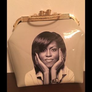 Michelle Obama Gold Embellishment Handbag